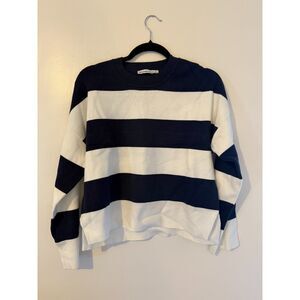 Abercrombie & Fitch Navy & White Striped Sweater